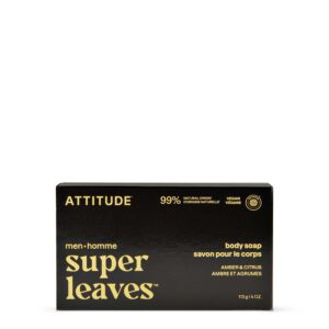 Super Leaves Soap Bar Men Amber & Citrus