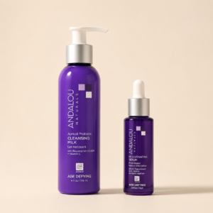 Leche Limpiadora & Suero Rejuvenecedor Andalou Naturals