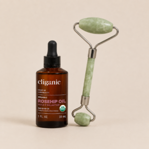 Aceite de Rosa Mosqueta & Rodillo Facial de Jade